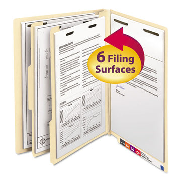 Smead® Manila End Tab Classification Folders, 2 Dividers, Letter Size, Manila, 10-box freeshipping - TVN Wholesale